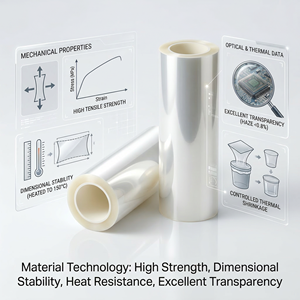 <span class=keywords><strong>Film</strong></span> BOPET industriel transparent résistant aux UV de 36 μm - Faible rétrécissement, haute clarté pour les étiquettes extérieures et la protection des documents - Product Image 4