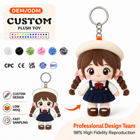 Porte-clés en peluche personnalisé de haute qualité, porte-clés en peluche personnalisé mignon pour la promotion de la marque