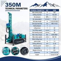 Prix d'usine – Nouvelle foreuse de puits d'eau DTH sur chenilles de 350 m, alimentée au diesel, pour l'approvisionnement en eau des villages au Maroc, en Tunisie et en Afrique