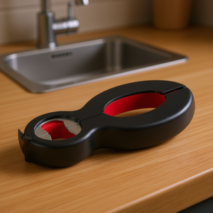 Abridor de botellas y latas Westmark Multi Opener con detalles rojos para uso en la cocina - Product Image 3