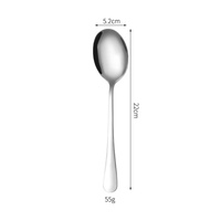 Cuillère de service publique moderne en acier inoxydable, cuillère-fourchette, cuillère à soupe – Vaisselle réutilisable et lavable au lave-vaisselle