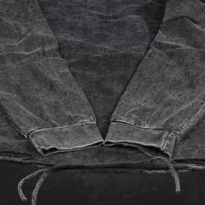 Sweat-shirt à capuche surdimensionné pour homme, imprimé personnalisé tendance, lourd, délavé à l'acide, respirant, effet usé - Product Image 3