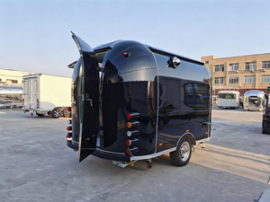 Green Aluminum Square Mobile <b>Mini</b> Food Trailer Multifunctional Outdoor Street Food Truck Snack Food Chips Candy Stainless Steel - Product Image 2