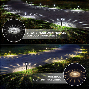 Lampe solaire pour pelouse, lampe de projection pour jardin et cour, étanche IP55, décoration d'intérieur, lumière solaire LED pour patio et allée - Product Image 6