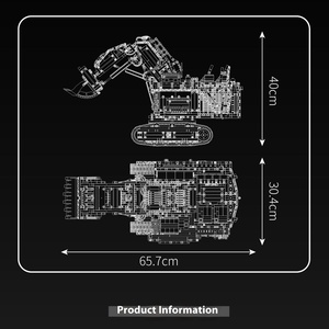 Excavadora de Juguete Yuxing de Alta Resistencia 17070-71, Bloques de Construcción Educativos de Plástico, Modelo de Camiones a Escala 1:32, Juguete para Niños, Regalo de Cumpleaños - Product Image 4