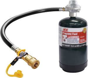 Manguera de propano con regulador de <span class=keywords><strong>gas</strong></span> de baja presión de 30 pulgadas con válvula de cierre de conexión rápida 1/4, calentador de parrilla exterior, piezas de horno RV - Product Image 5