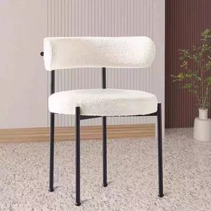 Chaises de salle à manger modernes de luxe en crème blanc pour cuisine et restaurant - Product Image 5