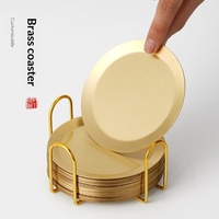 Luxuriöser Tassenuntersetzer mit Logo, Hochwertiges Haushaltszubehör, Kreative Teeunterlage, Untertasse, Kung-Fu-Tee-Set-Accessoire, 10cm Durchmesser