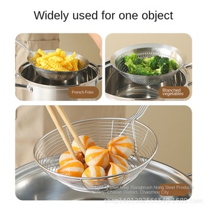 Yolecen מעובה גדול מתכת מפלדת אל חלד סיר חם מסנן כף נטו לפירות אטריות malatang - Product Image 2