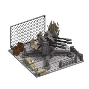 Set de Base para Escenas Tácticas de Bloques de Construcción de Plástico ABS, Fortaleza, Campamento, Poste de Defensa, Compatible con Figuras de Ladrillos, Juguete de Ensamblaje DIY para Exhibición - Product Image 5