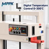 Scelleuse à bande verticale continue MPPK FR-1200 avec codeur de date, machine de scellage thermique électrique semi-automatique pour film plastique alimentaire
