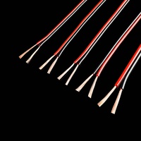 Cable de Cobre de PVC Ignífugo de Doble Paralelo RVB de 2 Núcleos, Rojo-Negro, 0.75-2.5 mm², Cable de Alimentación de Ingeniería para Monitoreo