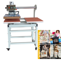 Presse à chaud pneumatique à double station LCD 40*60cm Presse à chaleur par sublimation Machine de transfert à chaud pour imprimante DTF