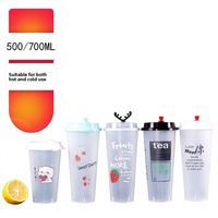 Gobelet jetable en PP dépoli de calibre 90, parois épaissies, pour jus, boissons froides, personnalisable avec LOGO, forme cœur