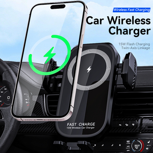 O carregador sem fio do carro com montagem do suporte do telefone, carregamento rápido auto suportes do telefone do aperto com respiradouro de ar - Product Image 2