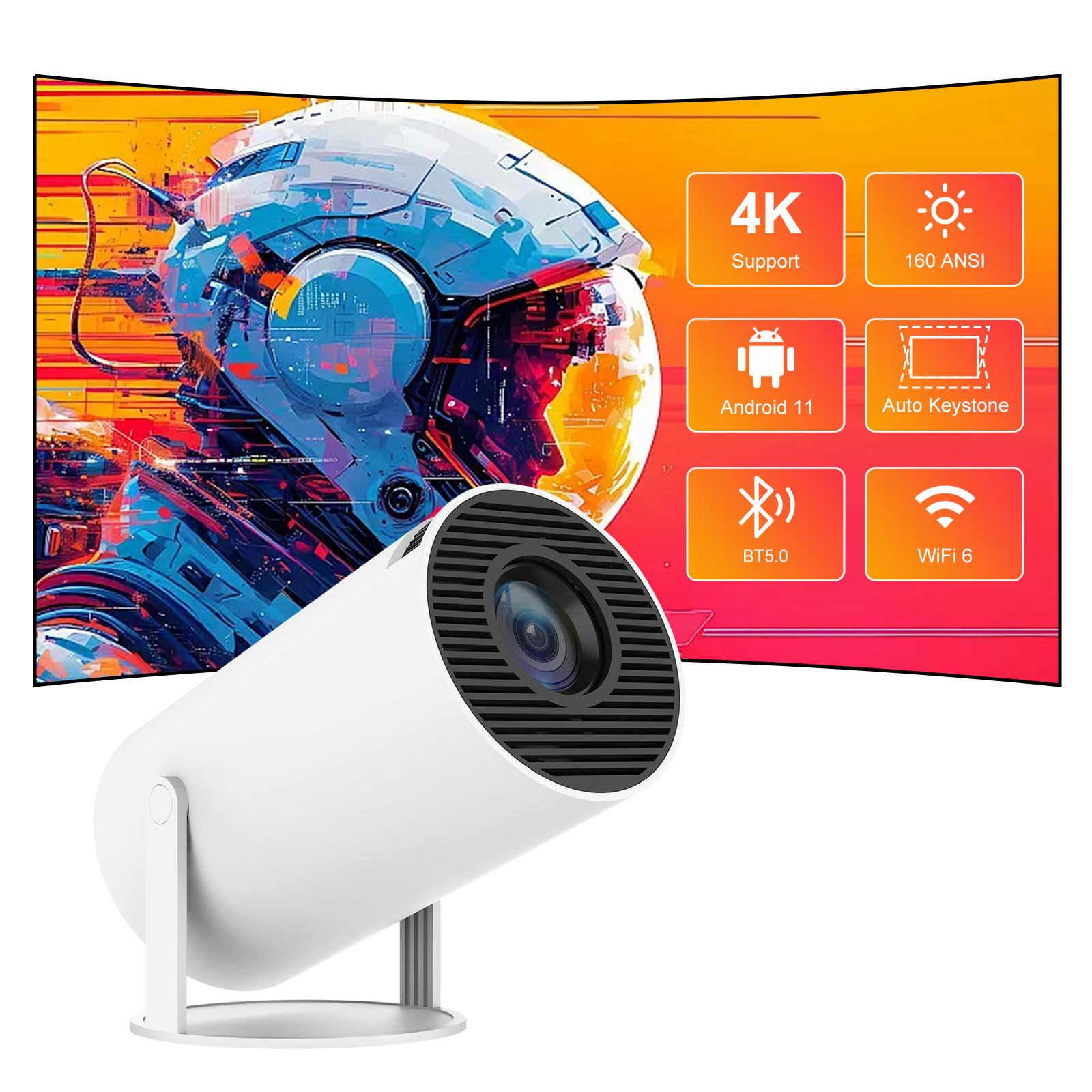 【美品】スマートプロジェクターhy300pro Amazon.com: HY300PRO Mini Projector with Wifi and Bluetooth