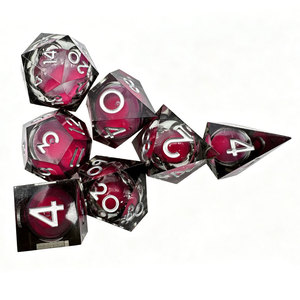 Fingerprint-proof Magenta Fluid Chamber RPG <b>Dice</b> Fast Lead Time For Shopify Tabletop Hobby Store Restock Orders - Product Image 5