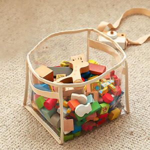 Cesta de almacenamiento transparente de estilo coreano, rectangular, con asa, para juguetes y aperitivos, diseño bonito, contenedor organizador de gran capacidad - Product Image 5