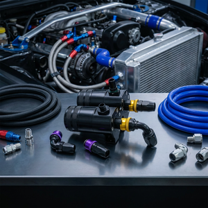 Pièces automobiles universelles BJR, extrémités <span class=keywords><strong>de</strong></span> <span class=keywords><strong>tuyau</strong></span> en aluminium noir à 45 degrés AN6 AN8 AN10 AN12, peintes, en PTFE, pour réparation automobile - Product Image 6
