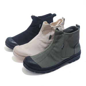 Bottes de désert montantes 2026 à languette intégrée et lacets ronds pour hommes, en toile, pour la randonnée en extérieur et les sports décontractés - Product Image 5