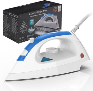 Professional <b>Electric</b> 1200W Ceramic Soleplate Dry Iron Portable Travel <b>Steamer</b> Auto 1 Year Warranty 0.96m Cord English Operation - Product Image 1