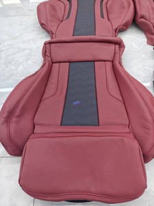 Housses de siège de voiture en cuir matelassé rouge diamant de luxe pour BMW, protections de sièges auto respirantes, ensemble complet d'intérieur haut de gamme - Product Image 4