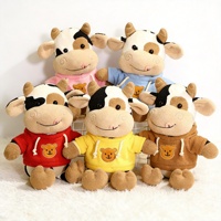 Boneka Sapi Angela Hoodie Grosir, Custom LOGO, Maskot Perusahaan, Hadiah Promosi, Mainan Boneka Hewan Ternak