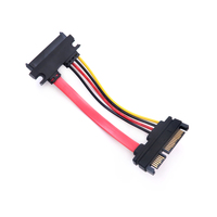 Cable de Alimentación y Datos SATA Serial ATA de 7+15 Pines, Macho a Hembra, para Posicionamiento GPS en Automóviles y Electrodomésticos