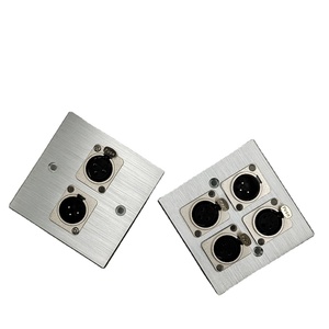 Plaque murale en métal XLR 4 ports avec vis et écrou, 4 sections en alliage d'aluminium pour prises USB <span class=keywords><strong>VGA</strong></span> XLR 4s - Product Image 3