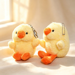 Porte-clés en peluche alimentaire de dessin animé, mignon, <span class=keywords><strong>Pizza</strong></span>, Pain, Canard, Cochon, pendentif de sac en peluche douce pour enfants, cadeau de fête d'anniversaire, vente en gros - Product Image 3