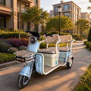 <span class=keywords><strong>Tricycle</strong></span> <span class=keywords><strong>électrique</strong></span> pour adultes, 3 roues, sièges <span class=keywords><strong>tandem</strong></span>, panier avant et rangement, pour les loisirs en famille, homologué CE - Product Image 5