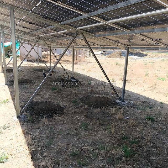 Photovoltaic Bracket OEM Solar Support Panel Bracket Galvanized Steel Ballast Solar Panel Bracket Mounting System | Art Sign