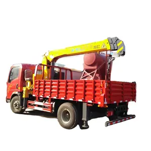 Sinotruk 5TonTelescopic Lengan Knuckle Boom Crane Truck Mounted Opsional Forland Truk Crane Teleskop Truck Crane dengan Keranjang