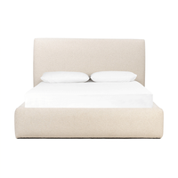 Meubles de chambre à coucher design de luxe, tête de lit tapissée en tissu, boîte à ressorts, lits King Size