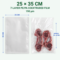 Rouleaux de sacs sous vide en vrac, largeur personnalisée, prédécoupés, thermoscellables, adaptés au congélateur, transparents, robustes, hermétiques et anti-fuites