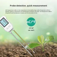 Testeur de sol à double sonde haute précision, affichage numérique de l'acidité et de l'alcalinité du pH, détection de l'humidité et de la température du sol, pour jardinage et plantes en pot