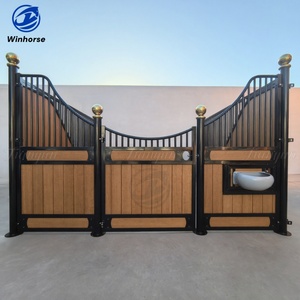 欧洲热销定制模块化马厩镀锌钢架竹填充马房用于马术设施 - Product Image 1