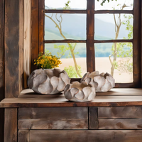 Petit pot de fleurs en ciment blanc moderne du fabricant Pot de fleurs Kit de jardin d'herbes d'intérieur Décoration d'intérieur à la mode Vente en gros