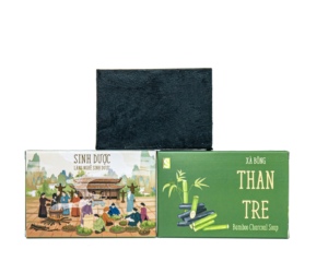 Bamboo Charcoal Hand <b>Soap</b> Premium Cold Processed Peppermint Scent Natural Herbal <b>Whitening</b> Detox Eco-friendly Packaging - Product Image 1