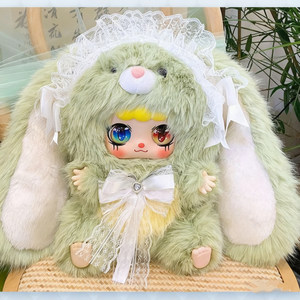 เค บี ดู ไน ฟู ซอสบันนี่แช่แข็ง ตุ๊กตาขนฟู 600% บลายด์บ็อกซ์ V1 ขนาด 1/12 สำหรับเด็กอายุ 4-12 ปี Giftmerrycoo - Product Image 6