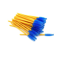 Brosse à cils en nylon colorée avec manche en plastique, brosse à cils pour extensions de cils, vente en gros OEM, brosse à mascara jetable, cosmétique TOP