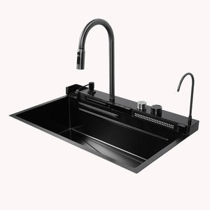 Fregadero de cocina moderno de acero inoxidable, a prueba de salpicaduras, de gran capacidad, con un solo compartimento, superficie nano resistente a arañazos - Product Image 4