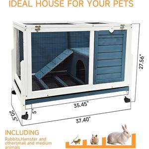 Maison extérieure Cage à lapin pour petits animaux de compagnie Cage à lapins commerciale en bois bon marché pour animaux de compagnie Cage à lapin en bois Cages à clapier - Product Image 3