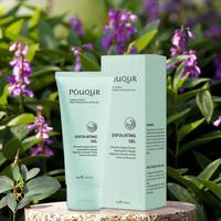 Gel nettoyant visage et corps POUQUR, exfoliant aux herbes pour adultes, élimine les peaux mortes.