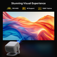 CRE CR52 PRO Mini projecteur LED 4K sans poussière pour home cinéma, Android 9, 6000 lumens, haut-parleurs intégrés, WIFI portable, 1080P pour cinéma