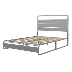 Modernas LED Metal <b>Bed</b> Full King & <b>Queen</b> <b>Size</b> Wooden Platform with Storage & Drawers for Bedroom Hotels Apartments & Villas - Product Image 4