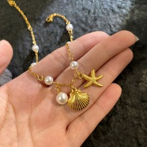Bracelet personnalisé haut de gamme pour femme en acier inoxydable, style océan, étoile de mer et coquillage, bracelet élégant pour femme - Product Image 2