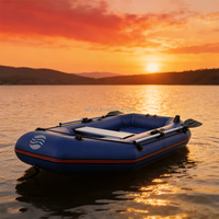 Radeau gonflable léger et durable en PVC, monoplace, épaissi, pliable, écologique, bateau de sauvetage d'urgence compatible électrique
