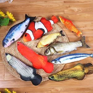 Wholesale Eco-Friendly Small Size Hot Creative Pet Chewing <b>Plush</b> Fish <b>Cat</b> Toy for Indoor Use - Product Image 6