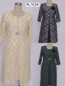 Vestidos de Fiesta de Alta Calidad con Nuevo Diseño 2025, Vestido de Iglesia para Mujer en Brocado con Elegante Estampado Floral - Product Image 2